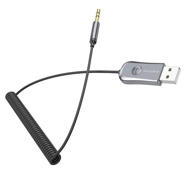 Ресивер Borofone BC44 AUX Bluetooth Audio Receiver Grey - фото 1