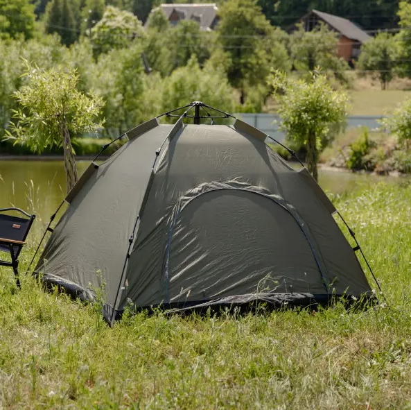 Намет туристичний двомісний 200х200х140 см Армійський зелений (LU-019GR) - фото 3