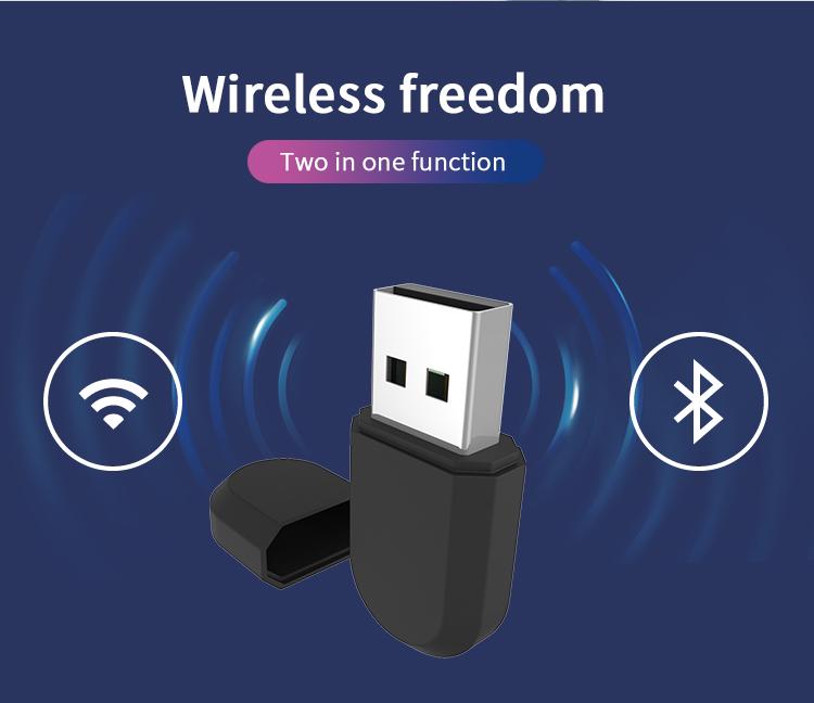Адаптер Erston 2в1 USB WiFi 2.4G + Bluetooth 4.2 Mini - фото 4