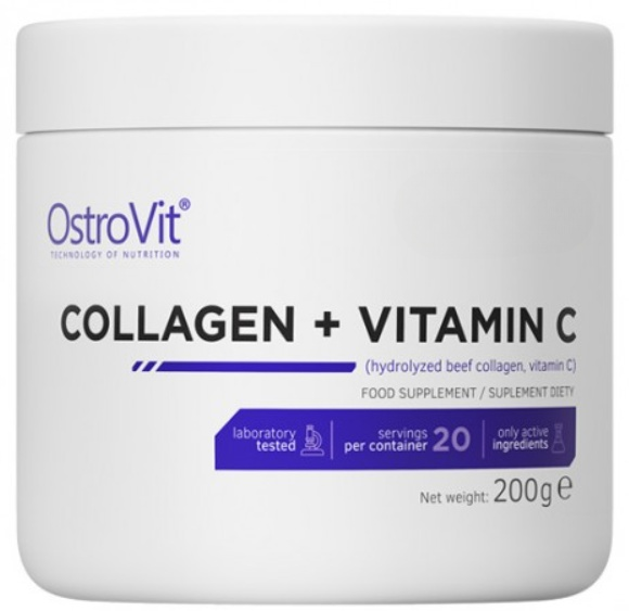 Добавка натуральная Коллаген OstroVit Collagen/Vitamin C 200 г Добавка натуральная Коллаген OstroVit Collagen/Vitamin C 200 г