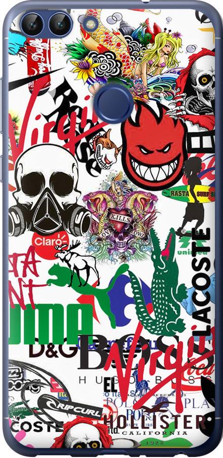 Чохол на Huawei P Smart Many different logos (4022t-1346-42517)