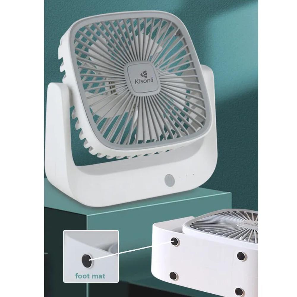 Вентилятор Kisonli F102 настольный 1200 mAh 22 см (F102) - фото 3