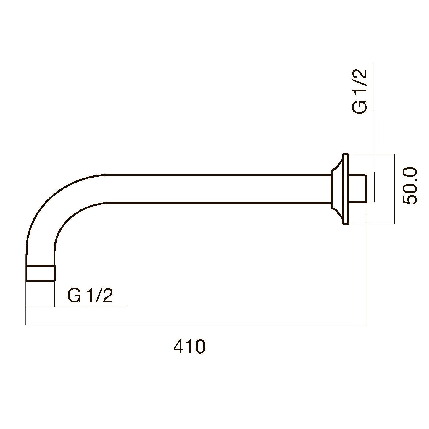Кронштейн настенный AM.PM F0500700 для верхнего душа 410 мм Хром (164053) - фото 2 Кронштейн настенный AM.PM F0500700 для верхнего душа 410 мм Хром (164053) - фото 2
