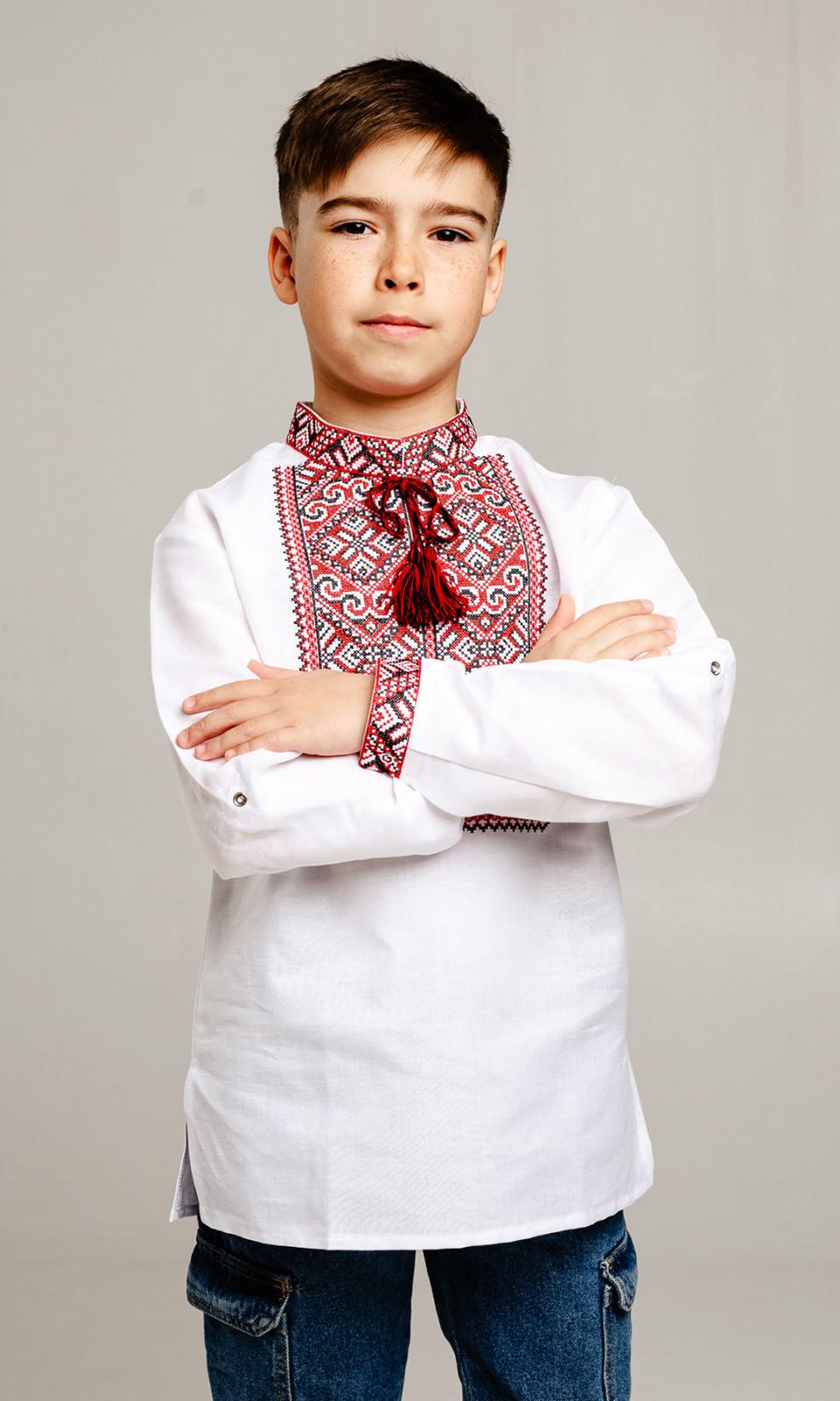 Вышиванка детская для мальчика Вышиваночка р. 146 Белый (741-2+)