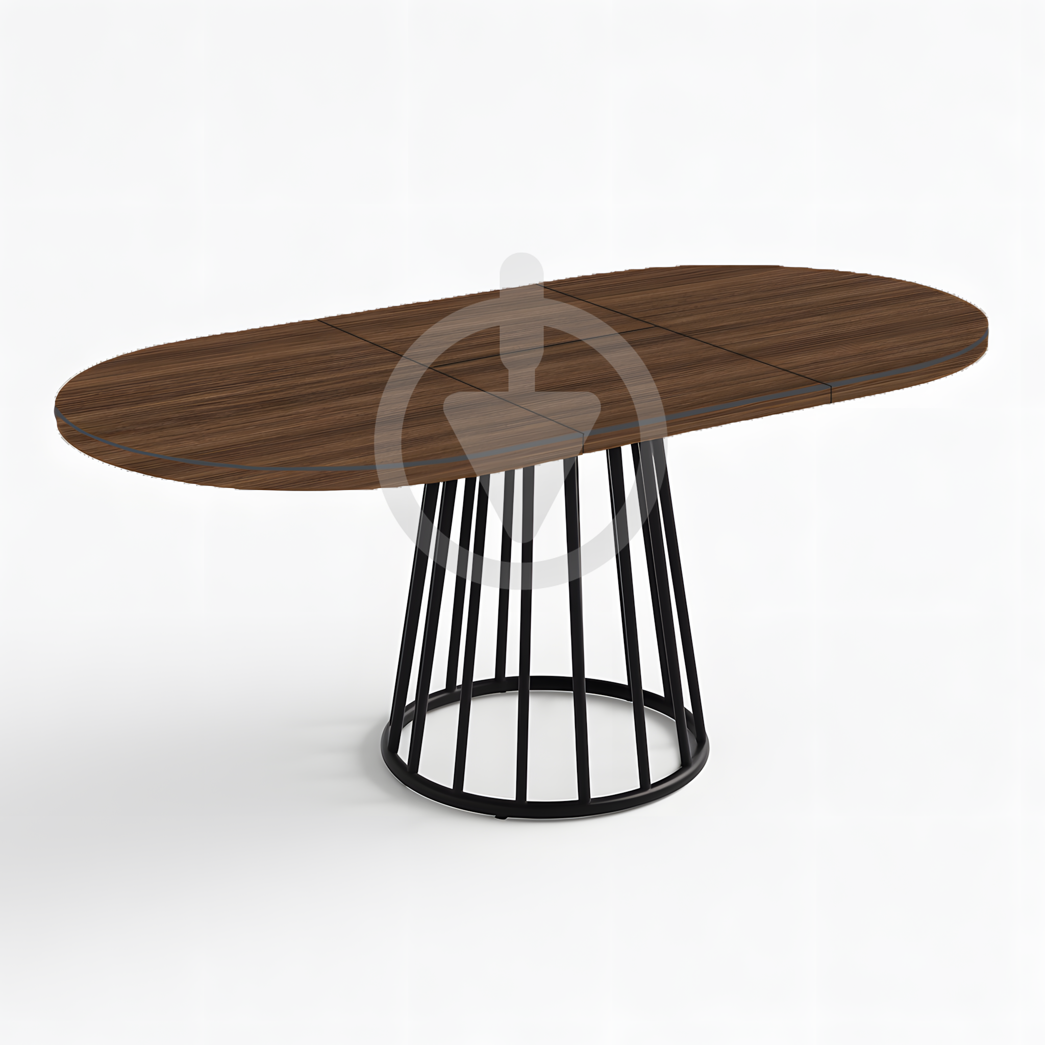 Стол кухонный раскладной RoMax Elegant Slide 80x80/110x80 см Loft Орех Франклин/Черный - фото 3 Стол кухонный раскладной RoMax Elegant Slide 80x80/110x80 см Loft Орех Франклин/Черный - фото 3