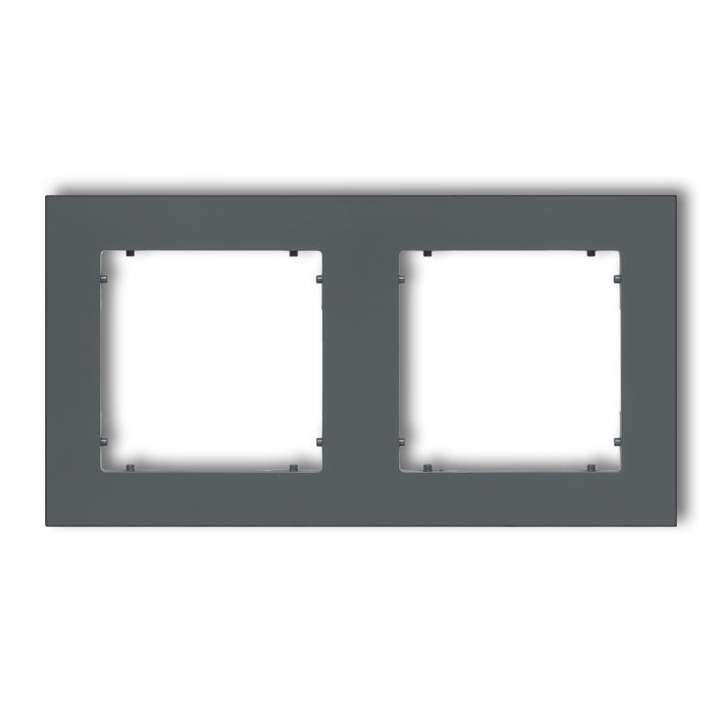 Рамка двойная универсальная Karlik Mini Графитовый матовый (28MR-2)