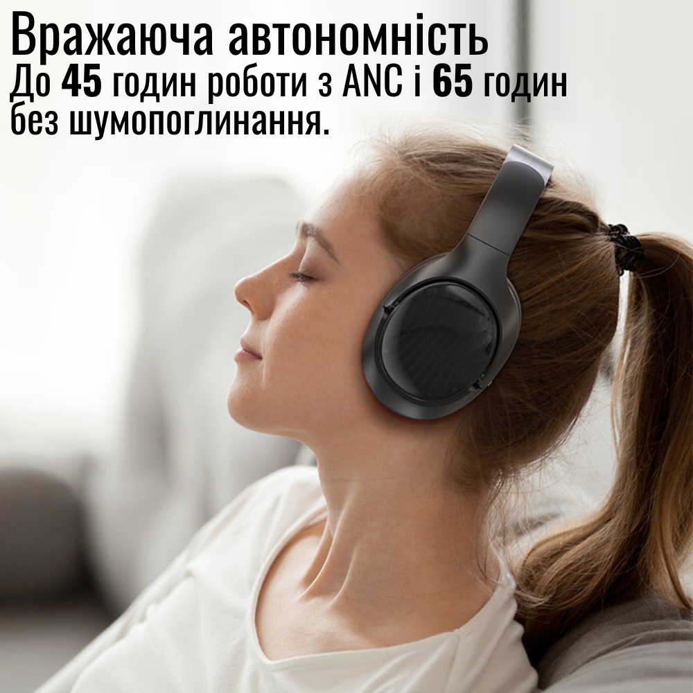 Наушники беспроводные накладные Bluetooth с активным шумоподавлением и микрофоном (ACEFAST H5) - фото 3 Наушники беспроводные накладные Bluetooth с активным шумоподавлением и микрофоном (ACEFAST H5) - фото 3