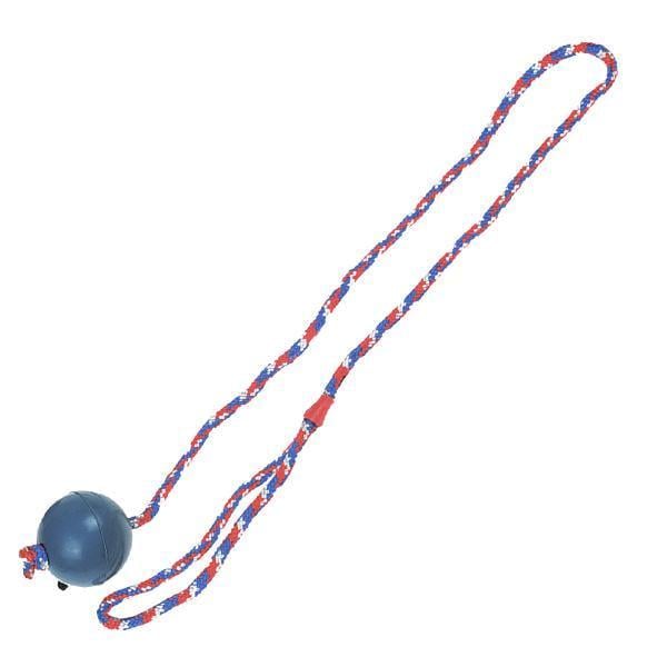 Игрушка для собак Flamingo Ball With Rope Мяч из литой резины на веревке 6,3 см