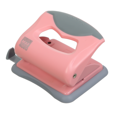 Дырокол пластиковый Buromax PASTEL до 20 листов 125х95х65 мм Розовый (BM.4020-10)