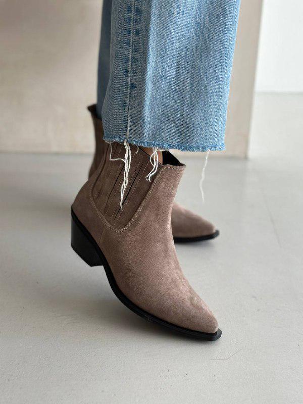 Ботинки замшевые демисезонные Казаки р. 41 Капучино (3602-1д/41)