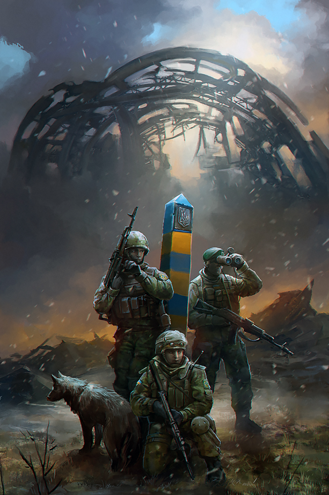 Алмазная мозаика Чарівний діамант Охрана границы 50x75 см (КДИ-1388)