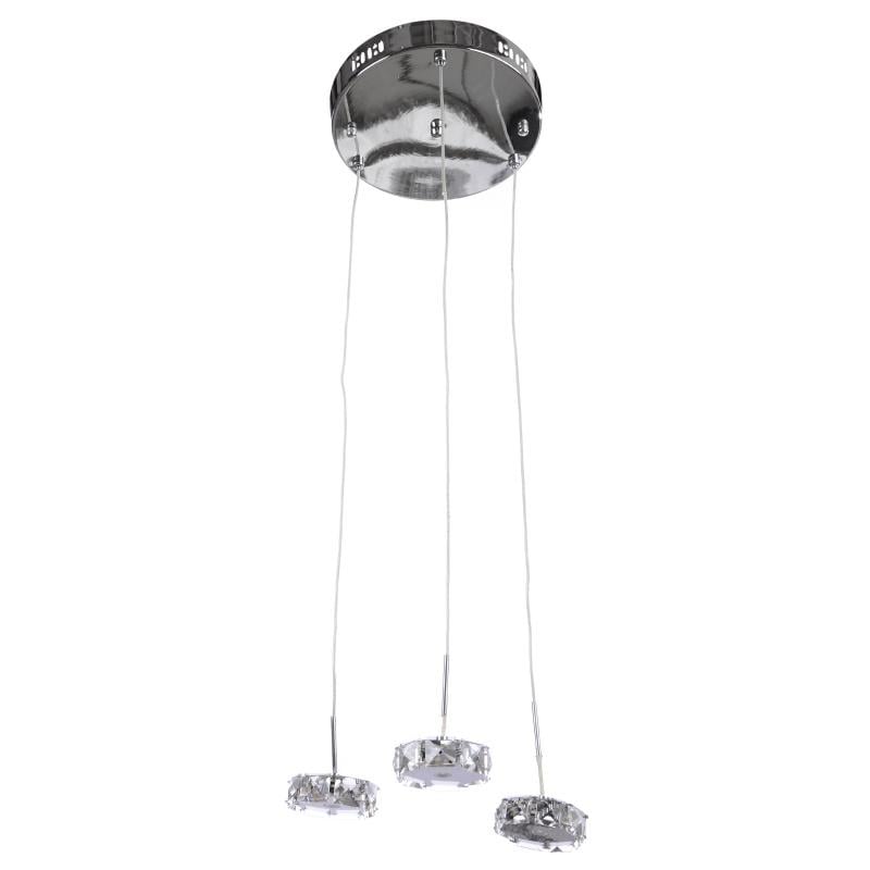 Люстра подвесная Brille BR-974S/3x3 W CH led с подсветкой современная