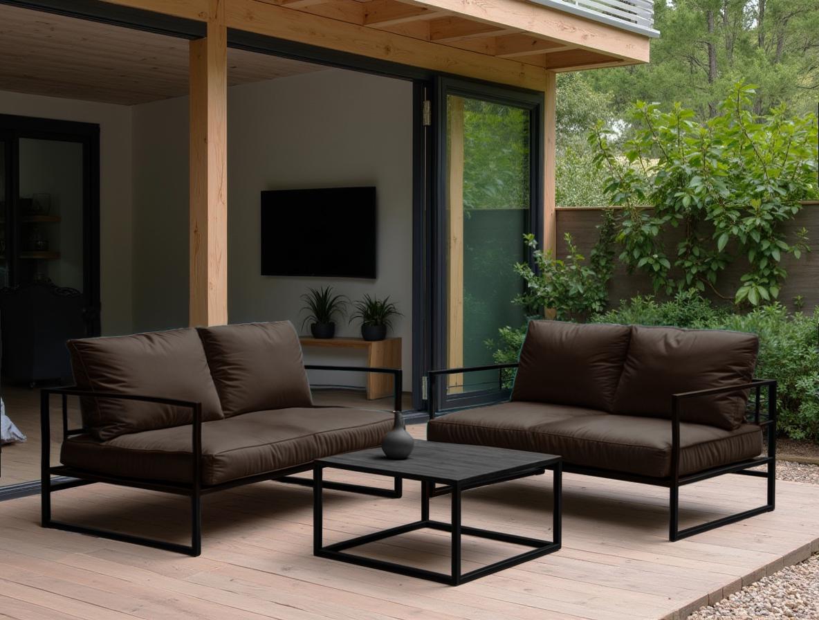 Диван металевий Tobi Sho Лофт Стейт DV1 з підлокітниками та м'якими подушками 750х1600х700 мм рогожка 08/Коричневий - фото 3 Диван металевий Tobi Sho Лофт Стейт DV1 з підлокітниками та м'якими подушками 750х1600х700 мм рогожка 08/Коричневий - фото 3