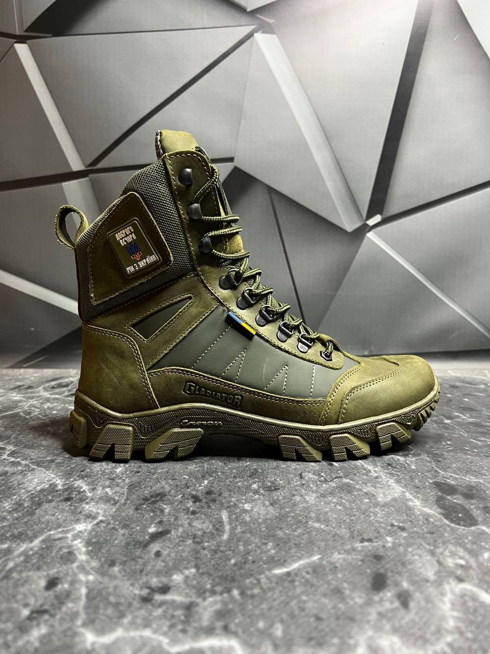 Берці зимові чоловічі з хутром р. 40 Хакі - фото 5 Берці зимові чоловічі з хутром р. 40 Хакі - фото 5