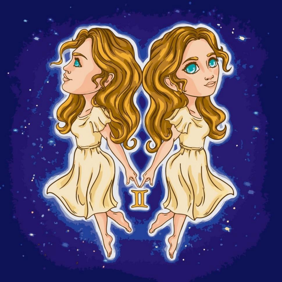 Картина по номерам ART CRAFT Знаки зодиака Близнецы 40x40 см (10088-AC)