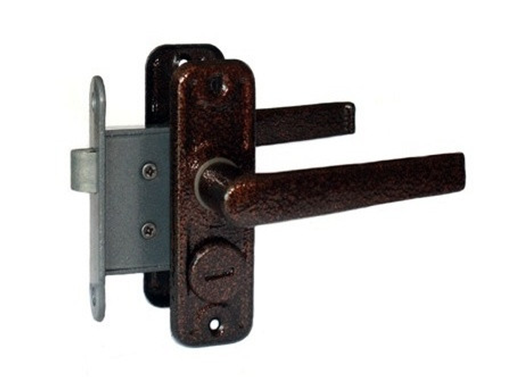 Ручка-засувка Тандем ЗЩ-4А пряма з фіксацією Коричневий (326068E)