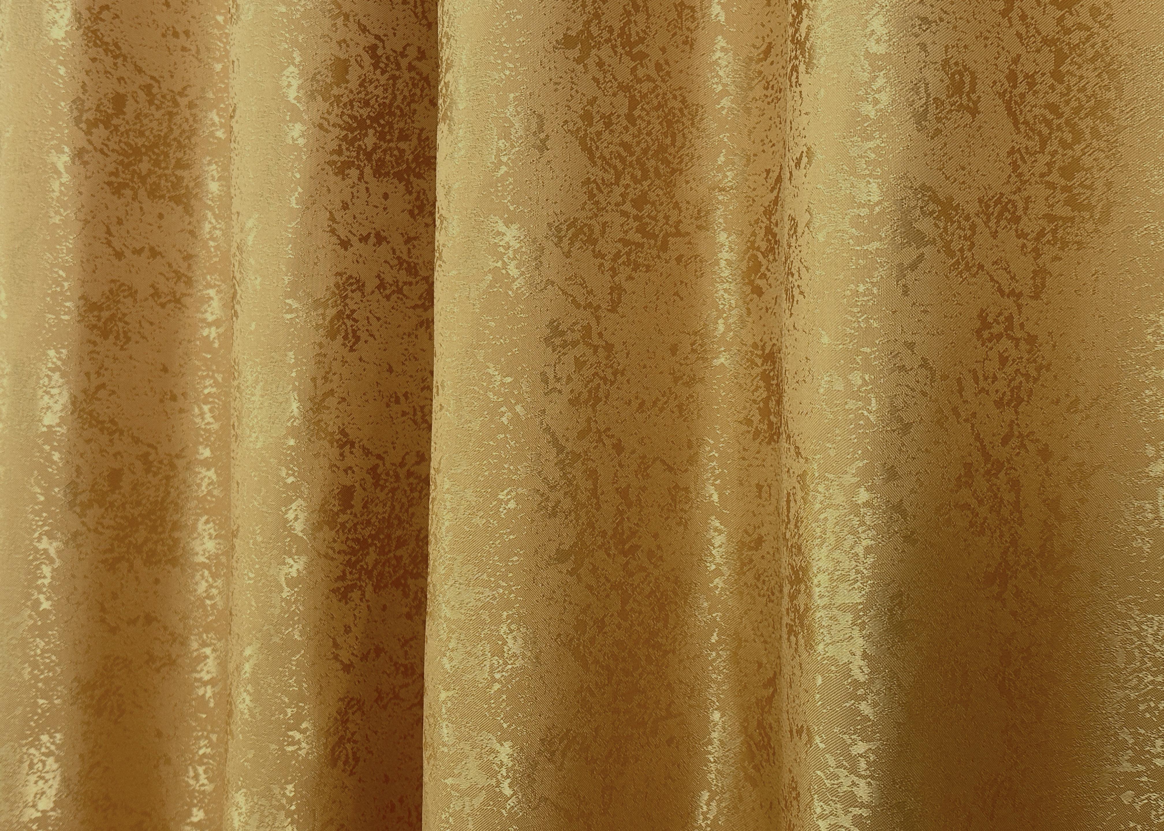 Комплект штор VR-Textil Мармур Al1 №614ш жакард 100х270 см 2 шт. Золотистий (31-067) - фото 8