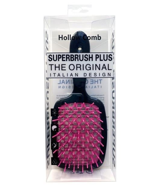 Щетка для волос Superbrush Plus Hollow Comb профессиональная Черный с розовым (2539419758)