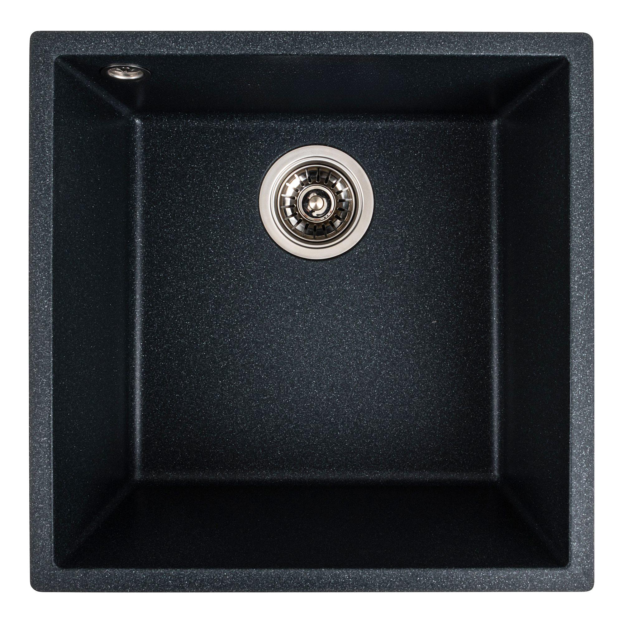 Мойка для кухни гранитная Platinum 4040 RUBA матовая Антрацитовый - фото 1 Мойка для кухни гранитная Platinum 4040 RUBA матовая Антрацитовый - фото 1