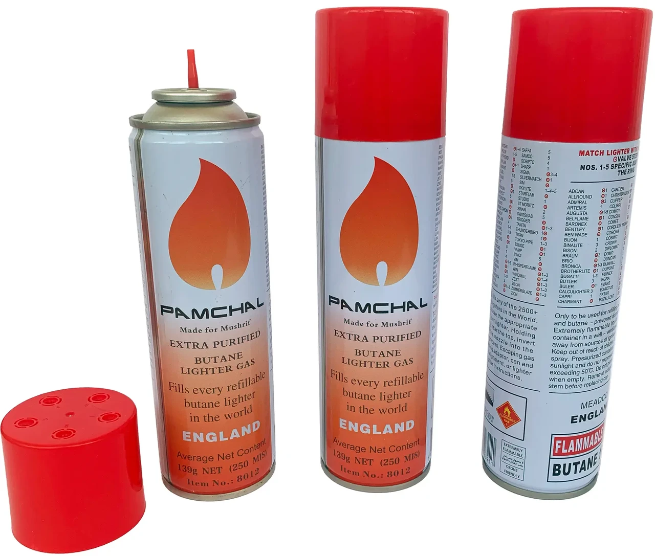 Газ для заправлення запальничок високого очищення PAMCHAL 250 мл (3131) - фото 2
