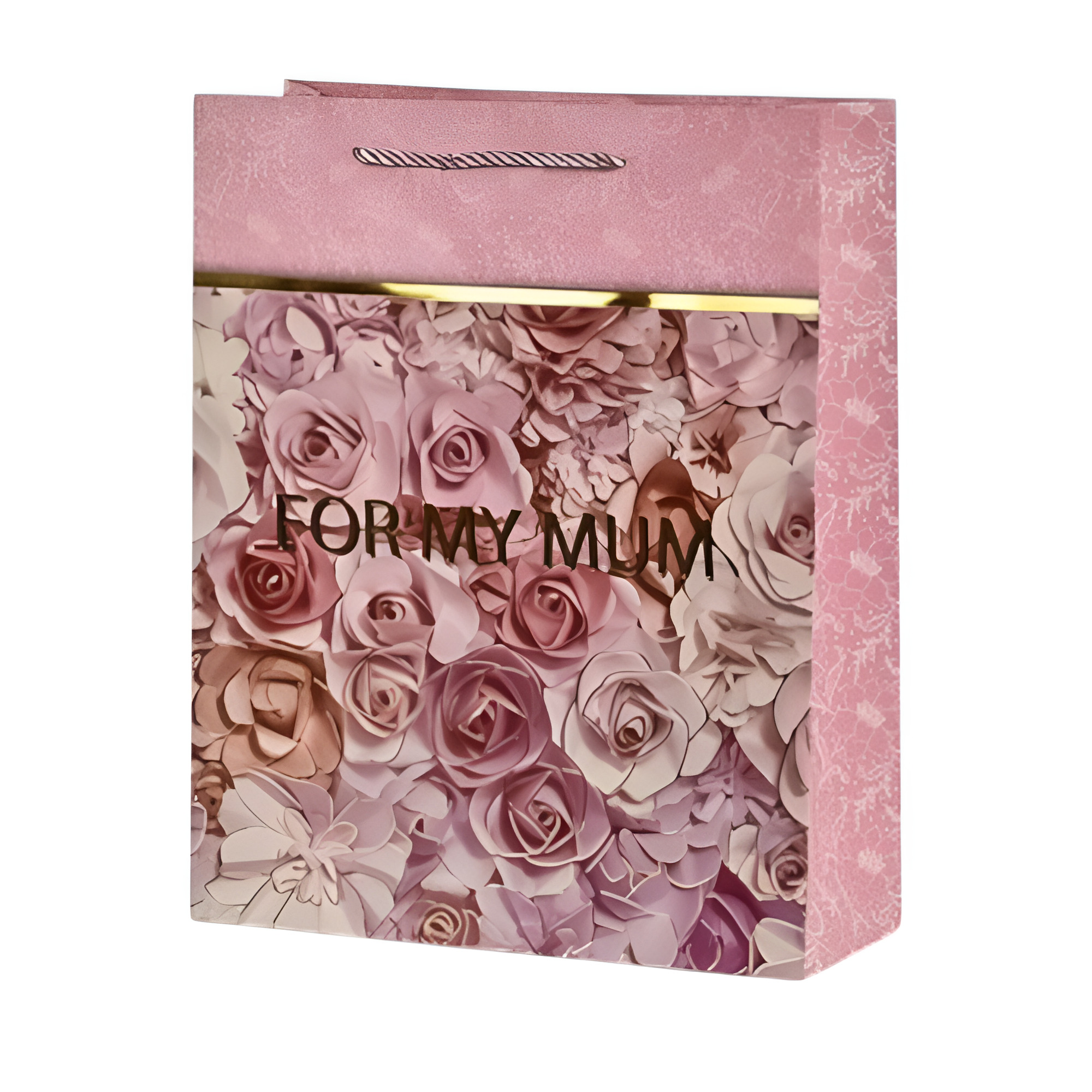 Подарочный пакет Stenson For my Mum с ручками 30х41,5х12 см Розовый (R33183-L)