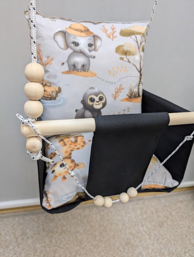 Гойдалка дитяча Happy Vita Craft Слон жираф 36х36 см Чорний (26240587) - фото 9 Гойдалка дитяча Happy Vita Craft Слон жираф 36х36 см Чорний (26240587) - фото 9