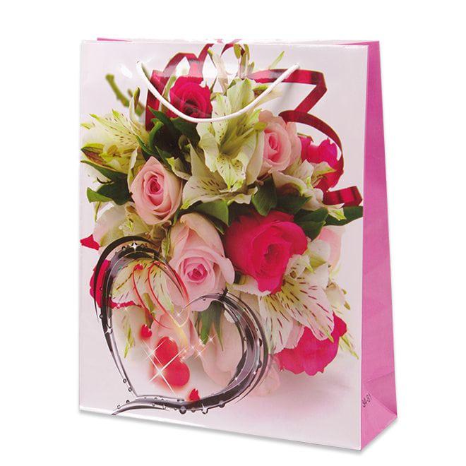 Пакет подарочный Flora микс 28х9х34 см 12 шт. (9404) - фото 4