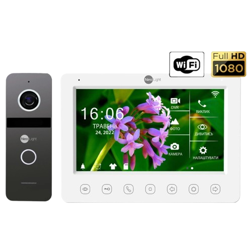 Видеодомофон Neolight NeoKIT HD WF 7" Белый (31152928)
