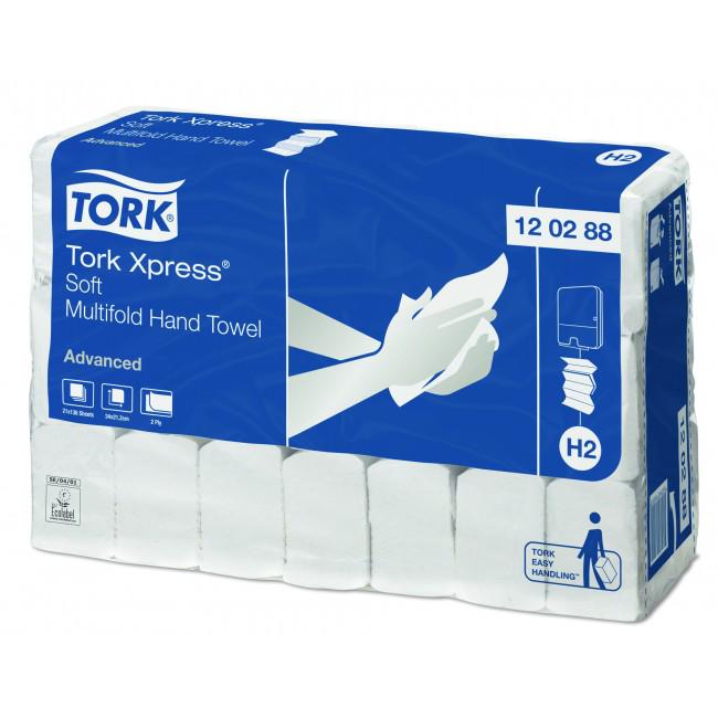 Рушники для рук Tork Xpress Advanced Multifold H2 21х34 см 136 аркушів 2 шари (120288) - фото 2