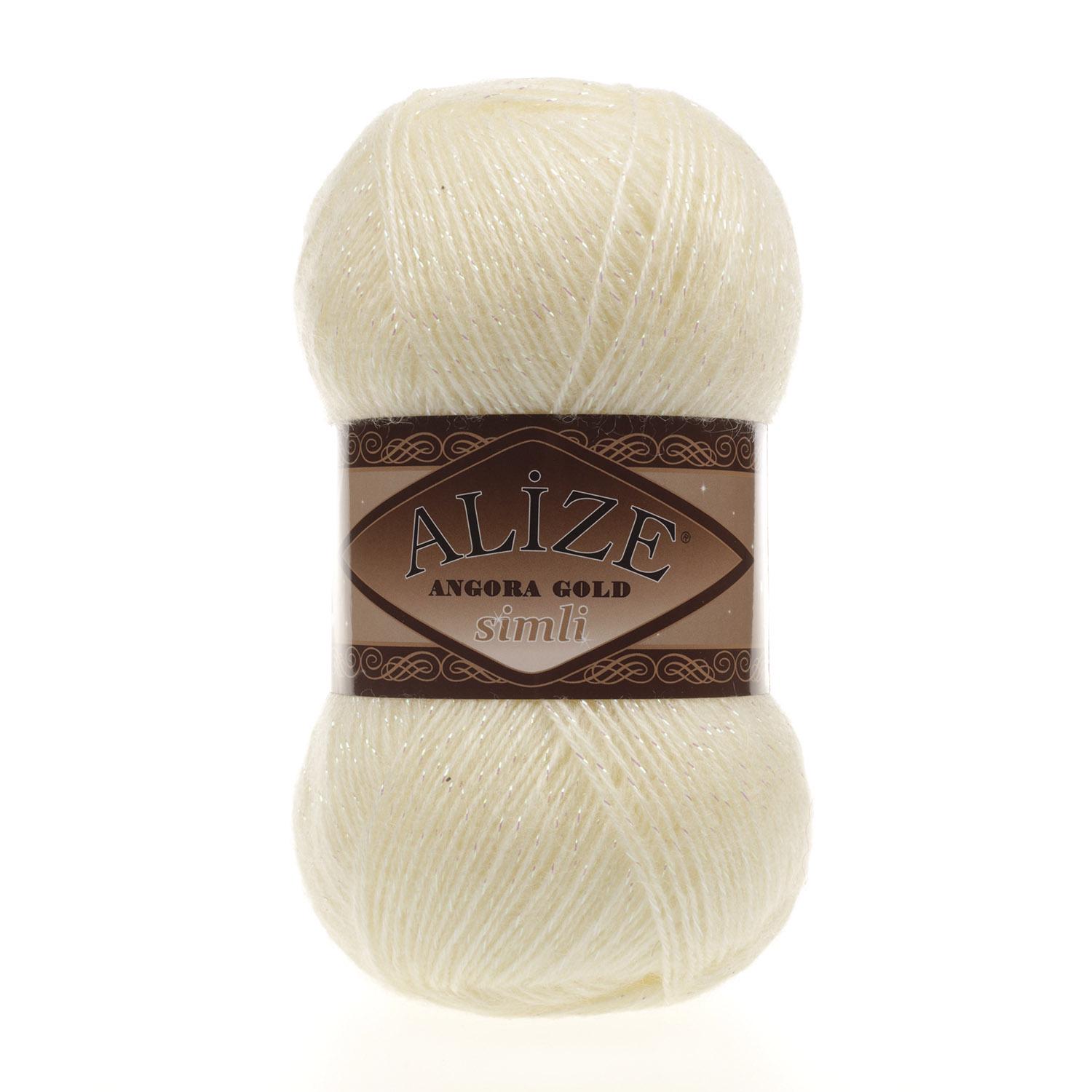 Пряжа Alize Angora Gold Simli 01