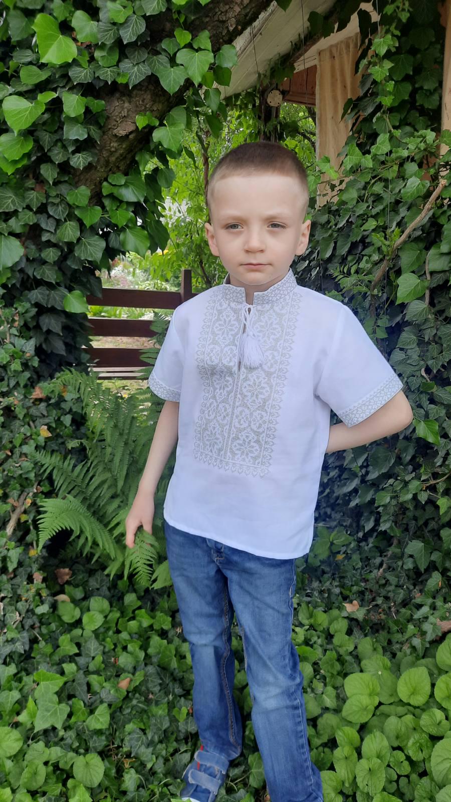 Вишиванка для хлопчика Вишиваночка р. 134 Білий (744-1к) - фото 3