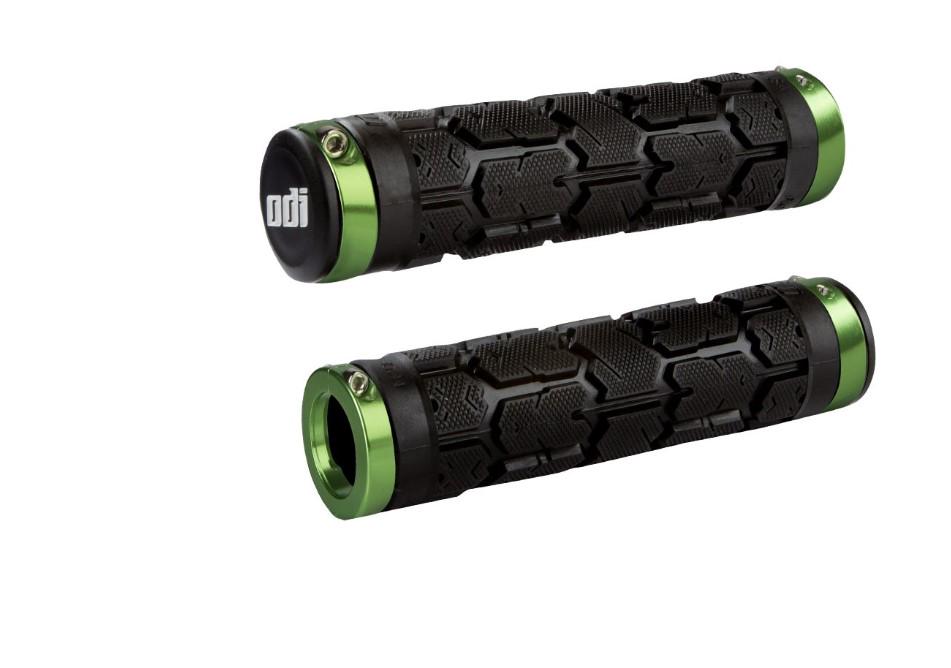 Гріпси ODI Rogue MTB Lock-On Bonus Pack Black/Green Clamps (D30RGB-N)