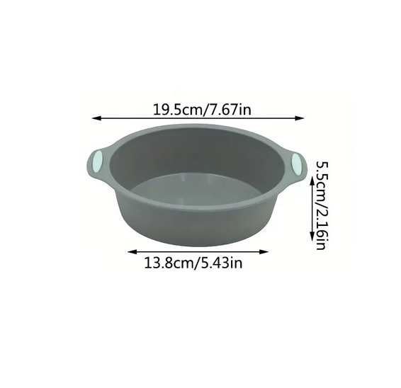 Форма для випікання силіконова з ручками кругла 13,8 см Сірий (SAM-0091) - фото 2 Форма для випікання силіконова з ручками кругла 13,8 см Сірий (SAM-0091) - фото 2