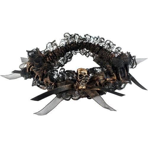 Подвязка на ногу гипюровая Seta Decor 23-583BLK-BZ