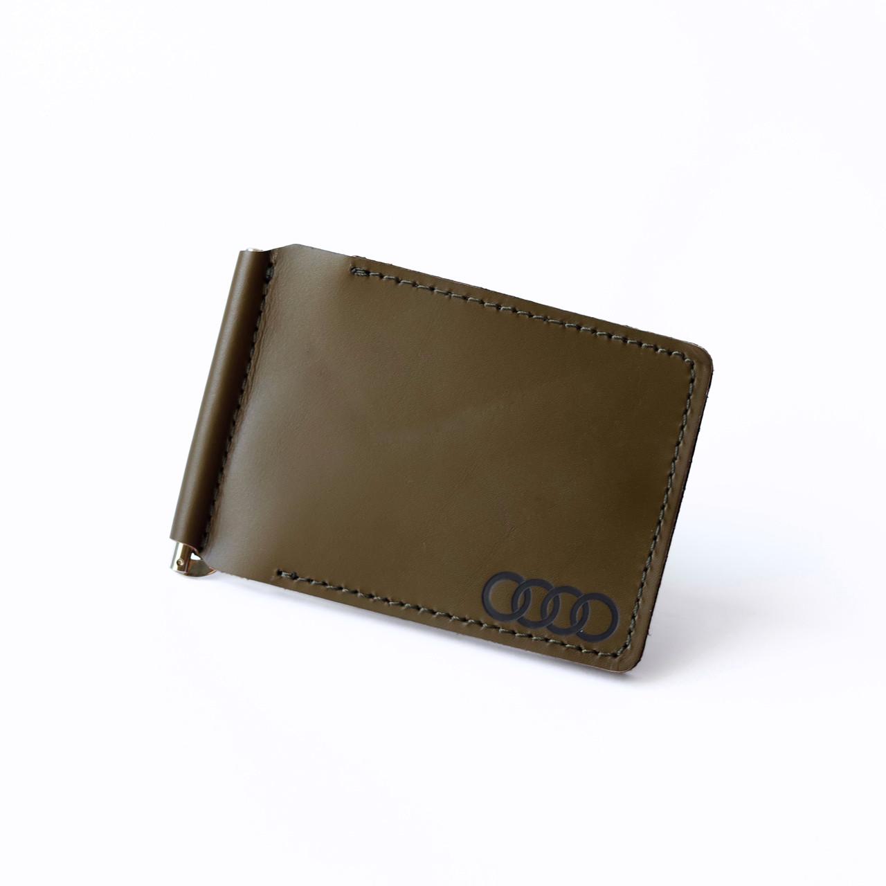 Зажим для купюр Audi Хаки с черным (2270855482)
