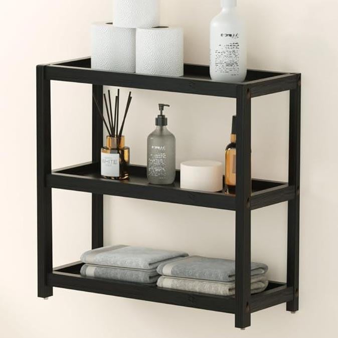 Полка для ванной настольная из дерева Маплан Венге (ВНО-003912) - фото 2 Полка для ванной настольная из дерева Маплан Венге (ВНО-003912) - фото 2