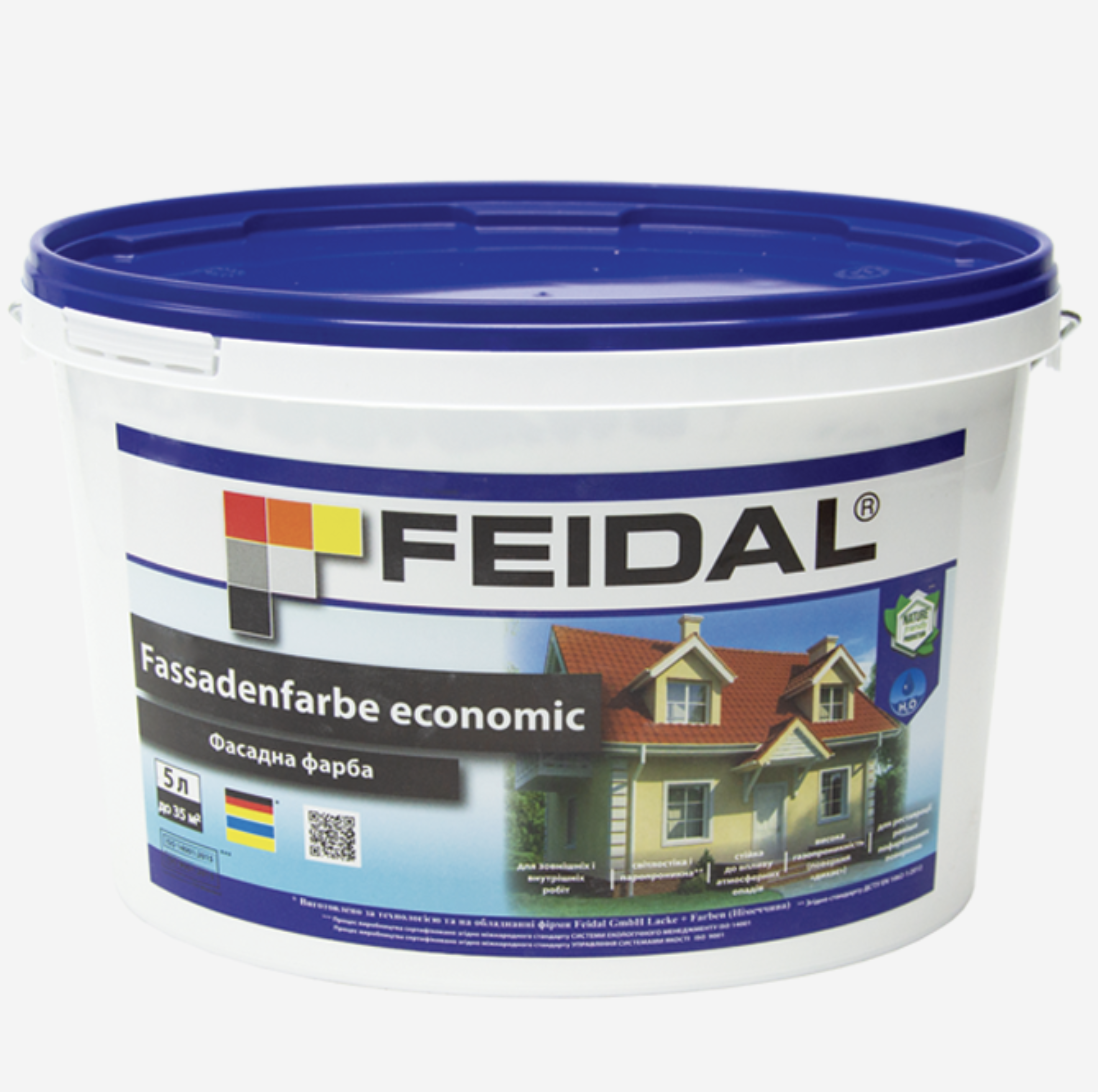 Краска фасадная Feidal Fassaden Farbe economic 5 л Тонированная (27581792) - фото 1