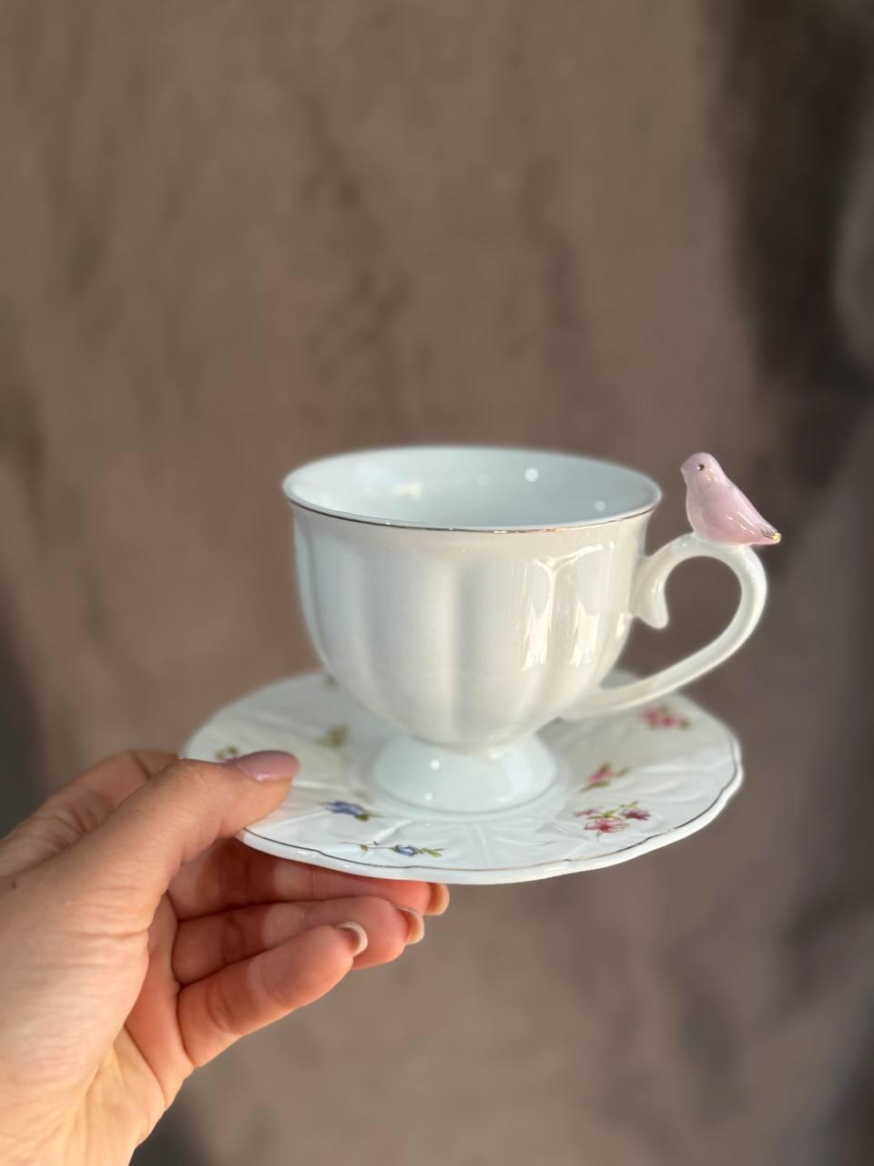 Сервиз чайный Elisey Птичий шепот роз керамический 230 мл 12 предметов Белый (9292-004) - фото 5 Сервиз чайный Elisey Птичий шепот роз керамический 230 мл 12 предметов Белый (9292-004) - фото 5