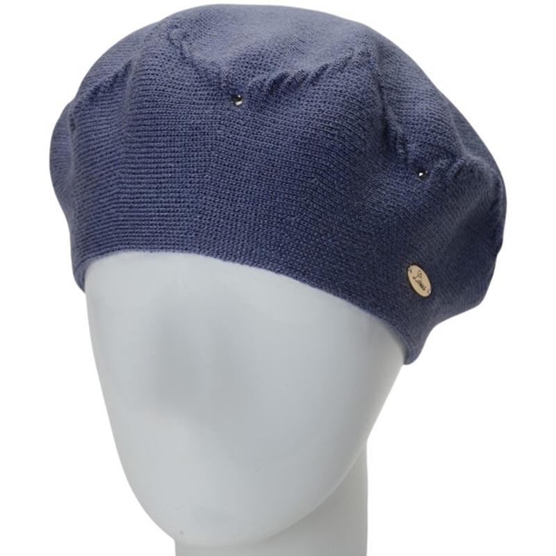 Берет женский двойной Lirus Алана универсальный Джинсовый (276146)