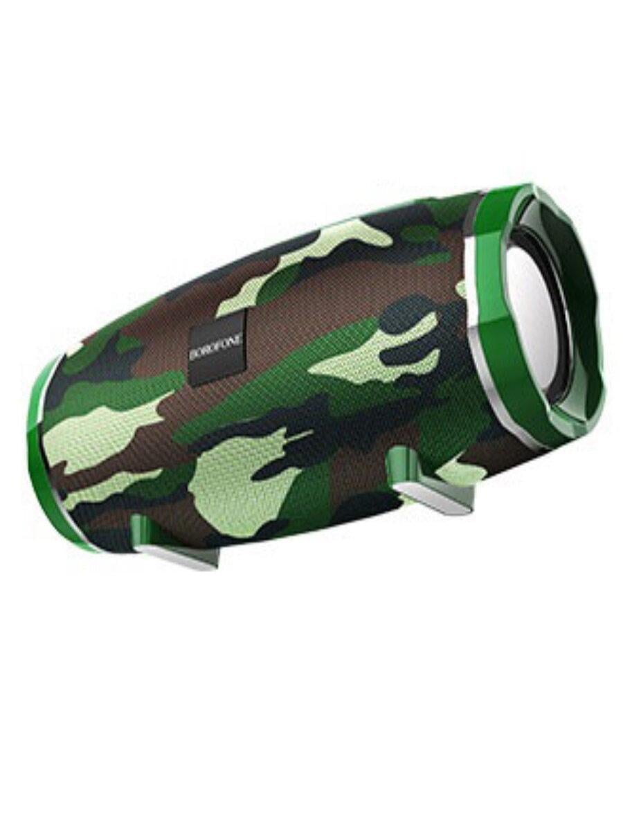 Колонка портативная Borofone BR3 Rich Sound аккумулятор 1200 мАч 5 Вт Зеленый камуфляж (625363)