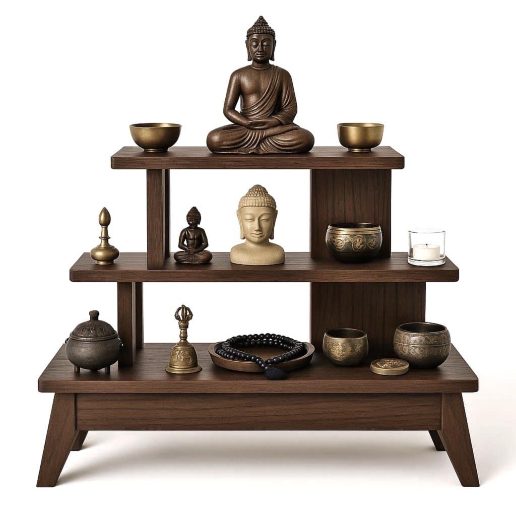 Алтарь для медитации из дерева Вишана Сепия (ЛАТ-011408)