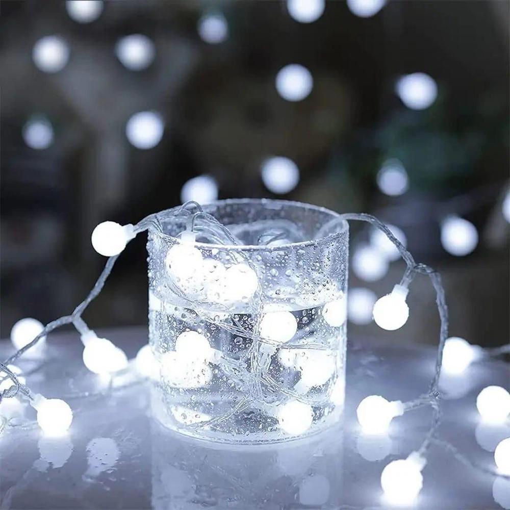 Гірлянда світлодіодна Кульки на ялинку 200 LED 10 мм 10 м білий провід Білий - фото 3 Гірлянда світлодіодна Кульки на ялинку 200 LED 10 мм 10 м білий провід Білий - фото 3