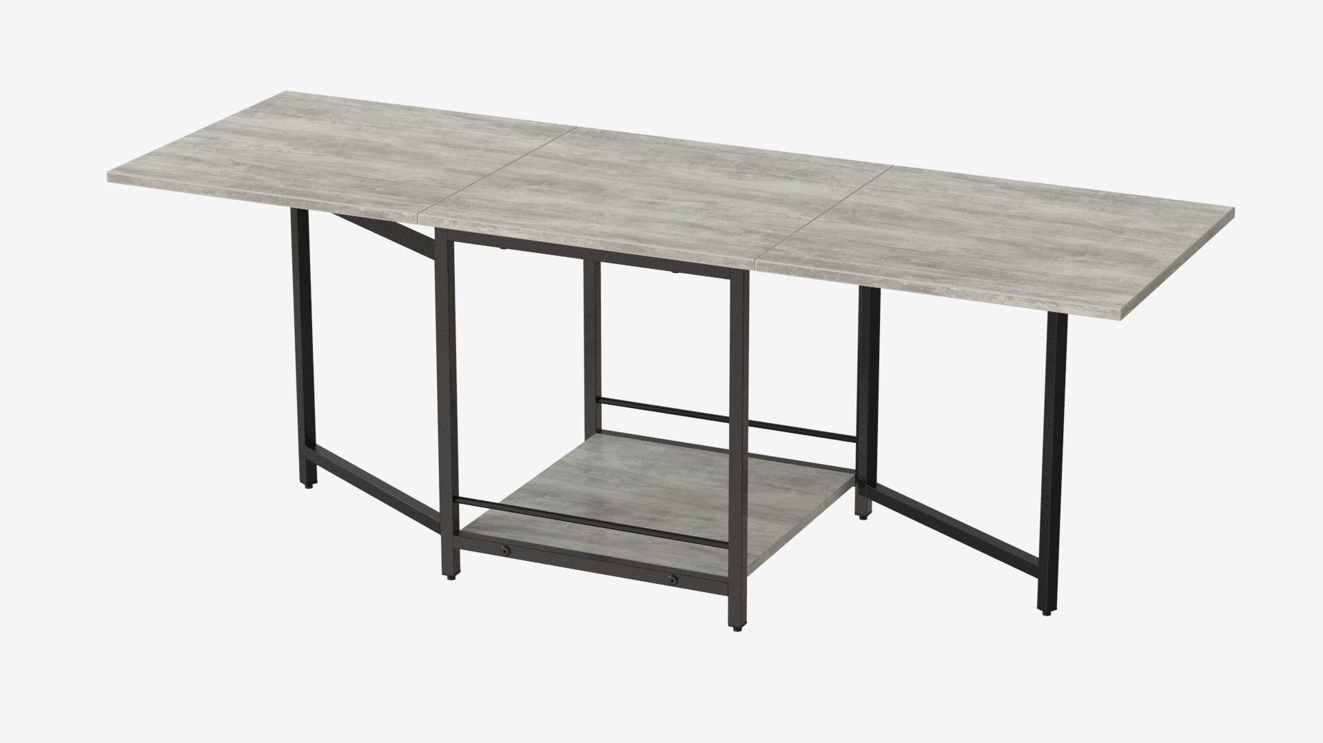 Стол журнальный трансформер Ferrum-decor Куб Комбо металл/ДСП 16 мм 650x540x532x500 мм Черный/Бетон (FRD-105155) - фото 7