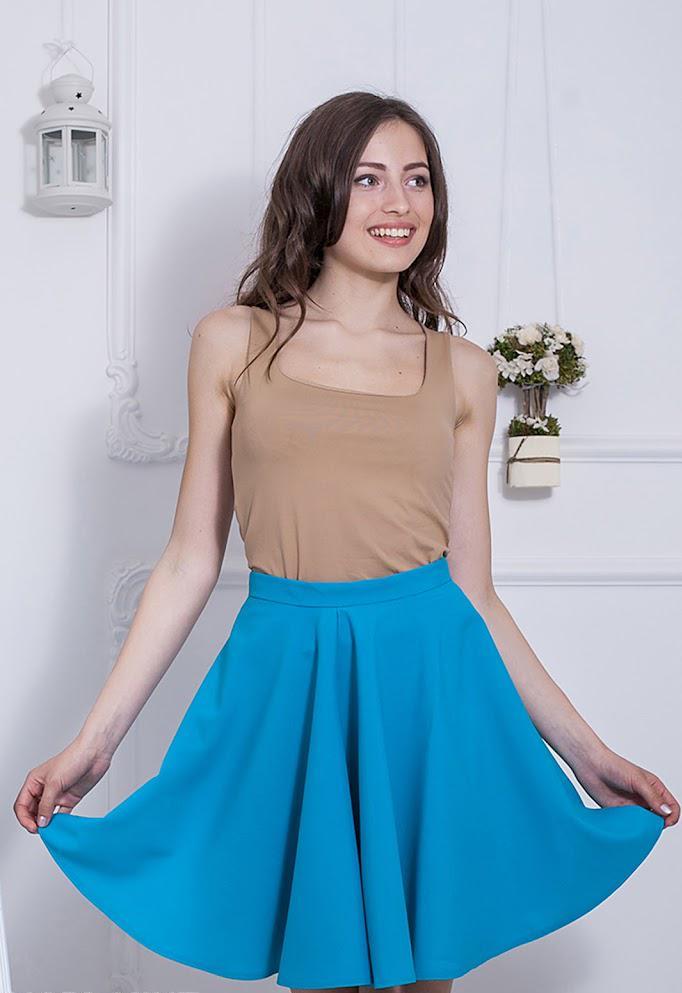 Юбка женская солнце-клеш Podium 11850-MINT M Ментоловый