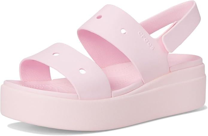 Сандалии женские на платформе Crocs Brooklyn 4u Sandal р. 39-40 W9 Pink Milk Розовый (210676-6ZW)