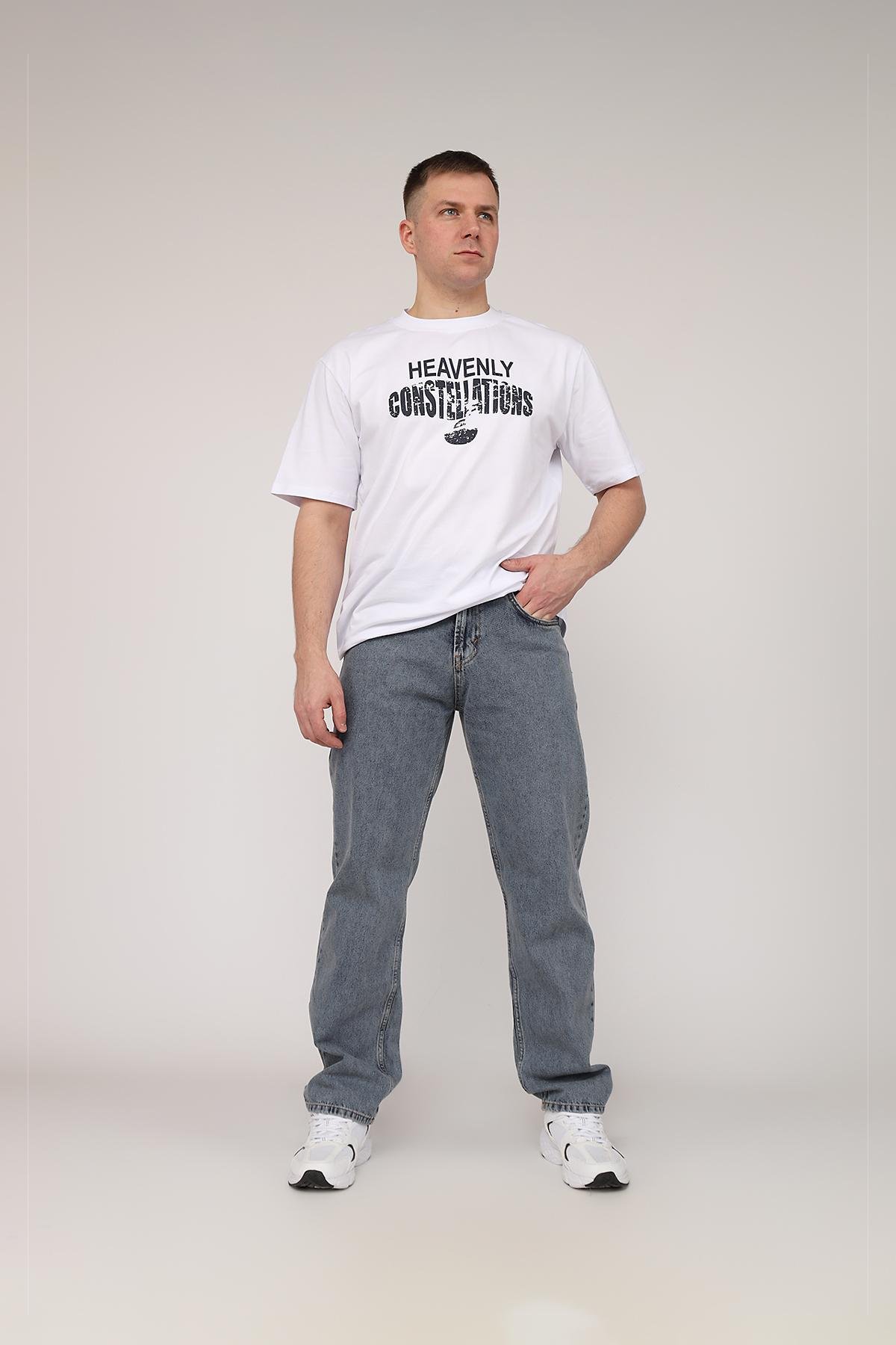 Футболка мужская ЦБ-00269885 с коротким рукавом р. 52 Белый (SKT001044539)