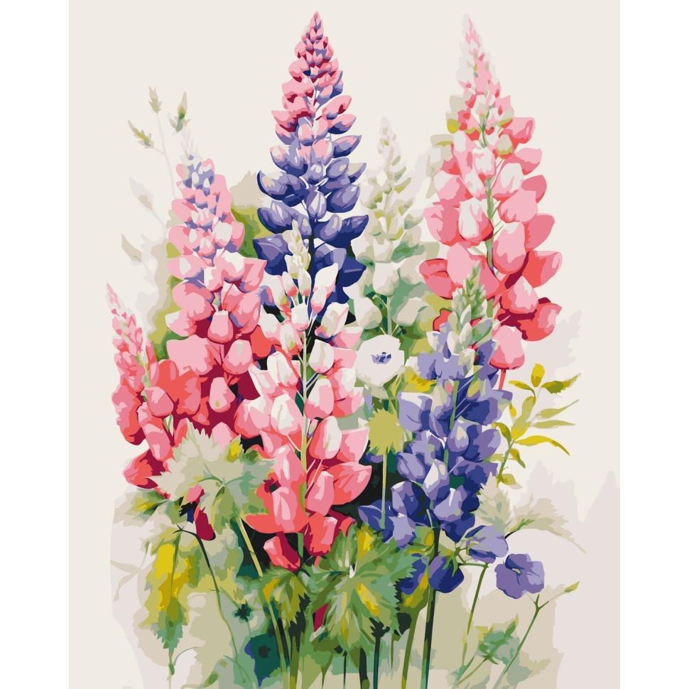Картина за номерами ART CRAFT Кольорові люпини 13079-AC 40x50 см (RLT41262)