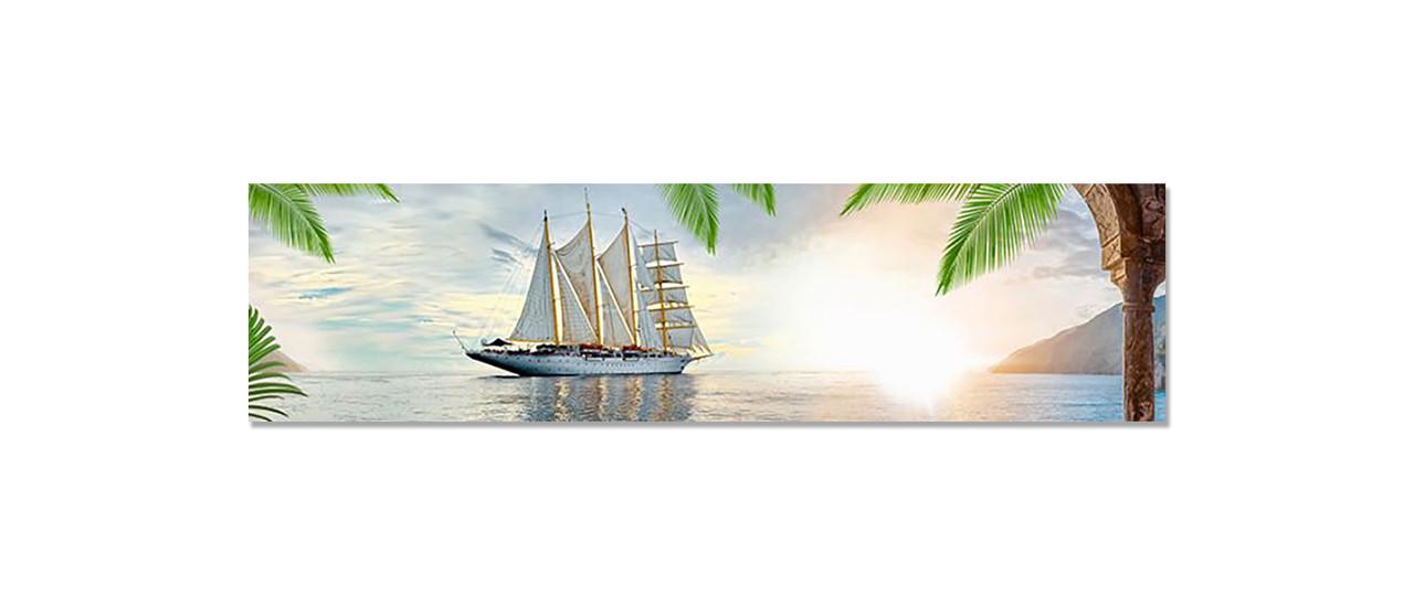 Наліпка вінілова на кухню Zatarga Корабель у Тропіках 650х2500 мм (1289776293) Наліпка вінілова на кухню Zatarga Корабель у Тропіках 650х2500 мм (1289776293)