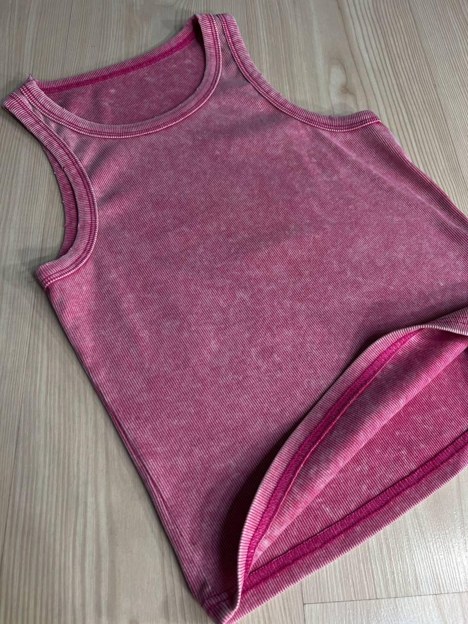 Майка жіноча A-N 2733 у рубчик з порізаними швами OS Рожевий (26794581) - фото 8 Майка жіноча A-N 2733 у рубчик з порізаними швами OS Рожевий (26794581) - фото 8