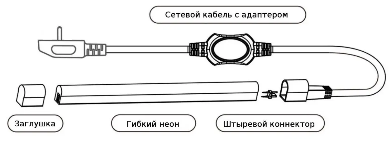 Лента Prolum LED Series GL PRO неоновая 8х16 мм 220V Синий - фото 6